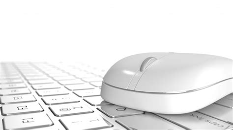 Premium Photo Mouse On Laptop On Work Desk Selective Focus On White