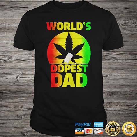 Weed Worlds Dopest Dad Happy Fathers Day Vintage Retro Shirt Shirt