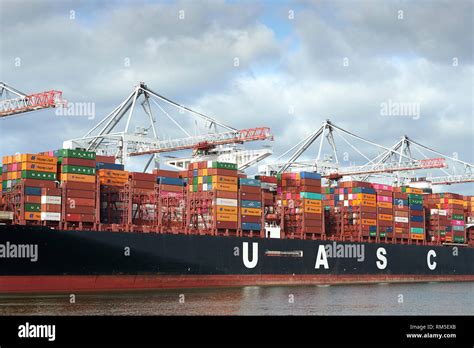 The Ultra Large 400 Metre Uasc Container Ship Barzan Loading And