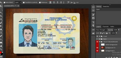 Louisiana Driver License Template In Psd Format Fakedocshop