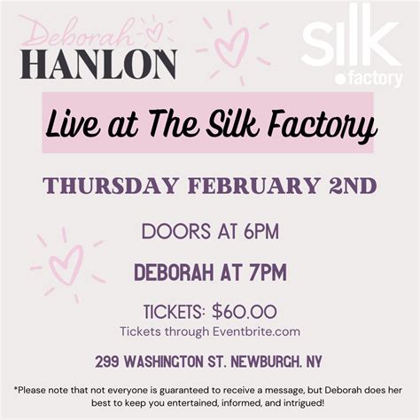 Deborah Hanlon Intuitive Medium Live At Silk Factory Silk Factory