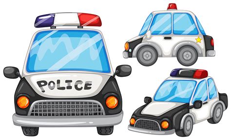 Police Car Vector Cartoon