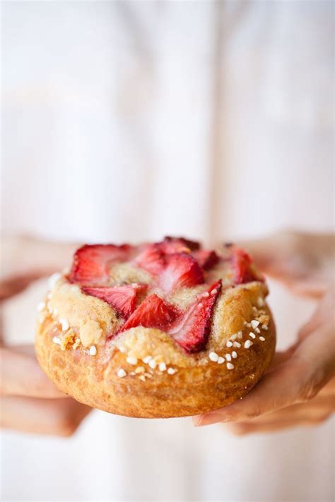 Strawberries Cream Brioche Now Forager Food Cafe Food Pastry