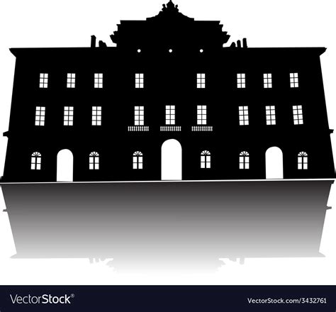 Old Building Silhouette Royalty Free Vector Image