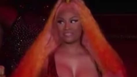 Nicki Minaj Hit By Embarrassing Wardrobe Malfunction As Her Breasts Are Revealed In The Middle