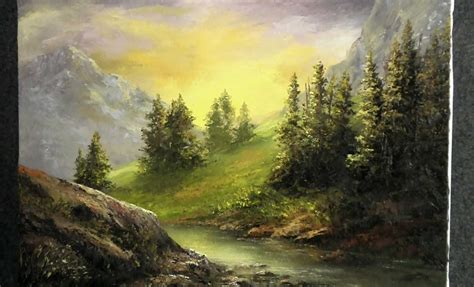 Paint With Kevin Palette Knife Only Mountain Sunlight Kevin Hill