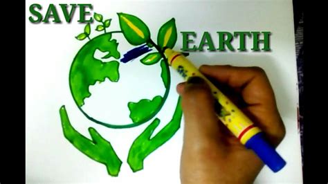 Save Earth Poster Tutorial For Kids Save Earth Save
