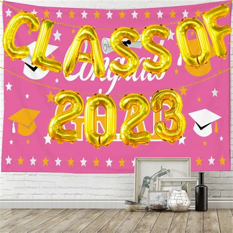 Graduation Backdrop With 2023 Balloonsgraduation Party Background