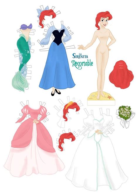 Ariel Recortable By Deuxstyle On Deviantart Princess Paper Dolls