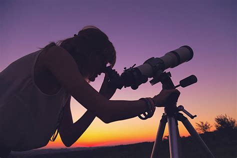 Looking Through Telescope Space Stock Photos Pictures And Royalty Free