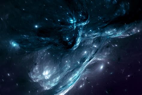 Download Blue Space Sci Fi Nebula Hd Wallpaper By Janrobbe
