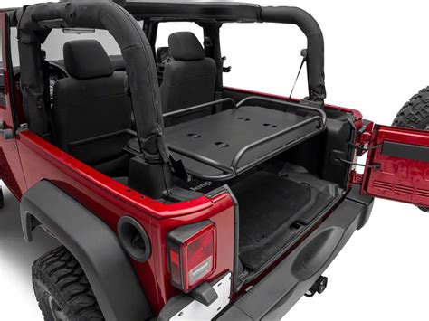 Jeep Wrangler Rear Fold Up Interior Storage Rack 07 18 Jeep Wrangler