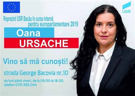 Oana ursache are 3 joburi enumerate în profilul său. Trei băcăuani s-au înscris în cursa pentru alegerile Europarlamentare din partea USR - Ziarul de ...