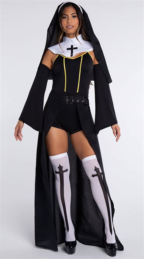 Sinister Act Costume Sexy Nun Costume