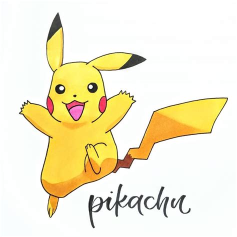 Brushlettering Handlettering Pikachu Pokémon Pokemon Pikachu