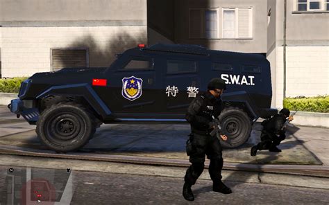 GTA5警察模拟：出动特警装甲车 打击帮派份子_哔哩哔哩_bilibili
