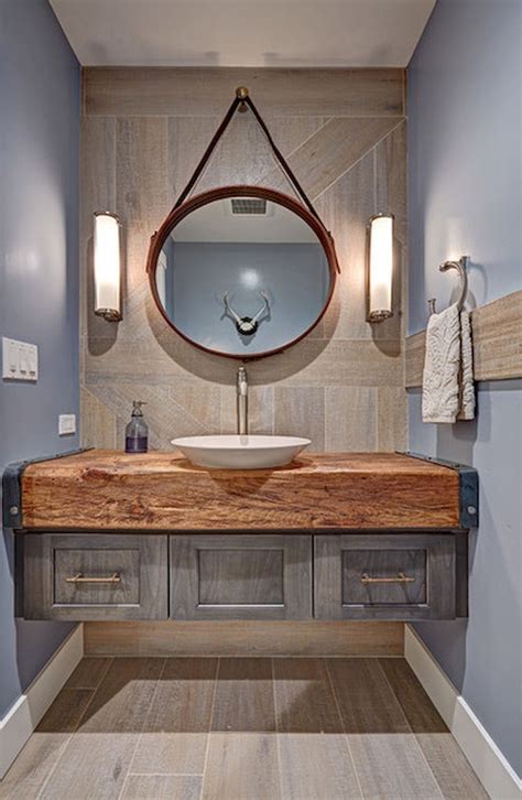 60 Cool Rustic Powder Room Design Ideas 34 Eclectic Bathroom