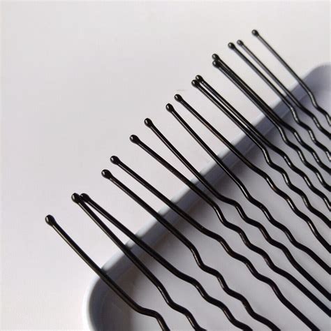 50x U Shaped Bobby Hair Pins Black Metal Hair Pins For Buns Updo