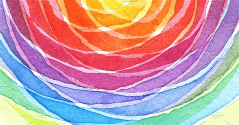 Rainbow Acrylic And Watercolor Stock Photo Containing Watercolor And