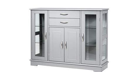 Costway Sideboard Buffet Server Storage Cabinet W 2 Drawers 3 Cabinets