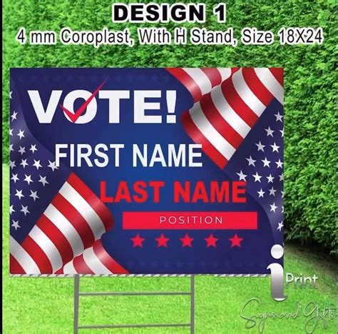 Custom Made Political Sign Campaign Yard Sign 18x24 Yard Etsy Video