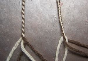 Tying a 4 strand round braid around a core. 4 Strand Round Braid | Techniques | Pinterest