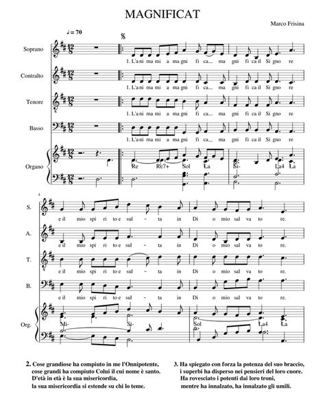 Magnificat Sheet Music For Voice Organ Download Free In Pdf Or Midi