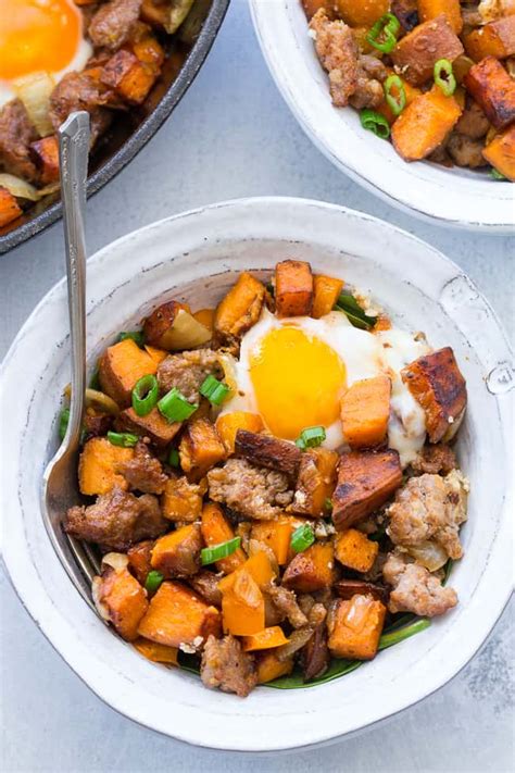 Sweet Potato Hash With Sausage And Eggs Paleo And Whole30 The Paleo