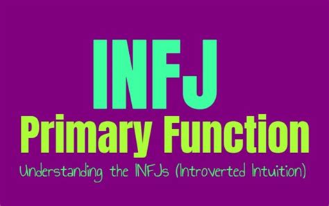 Infj Primary Function Understanding The Infjs Introverted Intuition