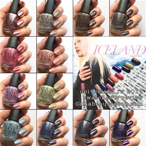 Opi Iceland Swatches Review 2017 Fw Beautygeeks Composite Opi Gel Nails