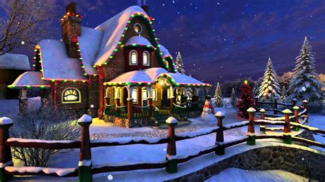Animated Christmas Wallpaper Animated Christmas House And Christmas