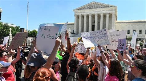 Protesters Gather Outside Supreme Court One Day After Reversal Of Roe V Wade Latest News