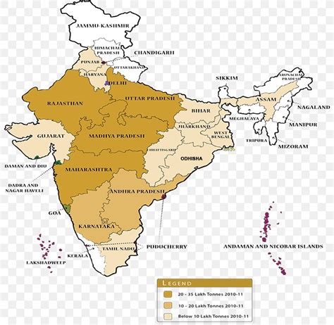 States And Territories Of India Agriculture Maize Map Png 800x800px