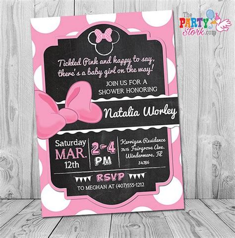 Red minnie mouse baby shower invitation, drive by baby shower parade, it's a girl, black and red polka dots, diy editable pdf template annahatcherdesign 5 out of 5 stars (2,553) $ 8.75. Minnie Mouse Baby Shower Invitation | Printable Minnie ...