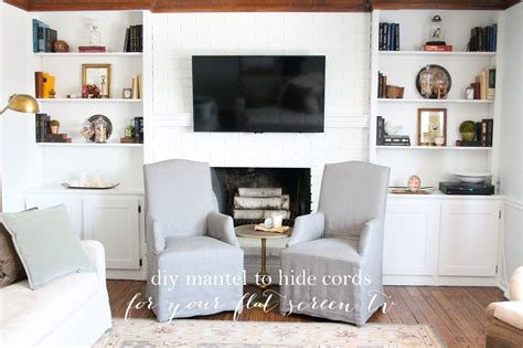 Learn How To Build A Diy Mantel To Hide Cords For Your Flat Screen Tv