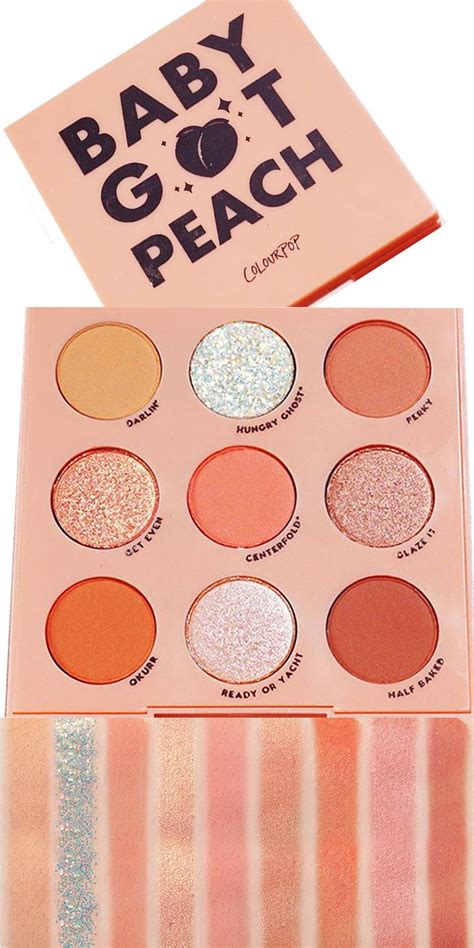 Light pinky peachbr get even: Review and swatches of ColourPop Baby Got Peach Shadow ...