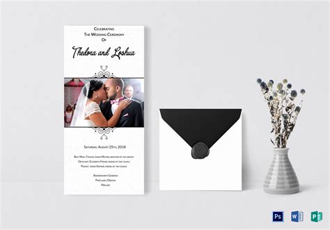 Classic Wedding Invitation Card Design Template In Word Psd Publisher