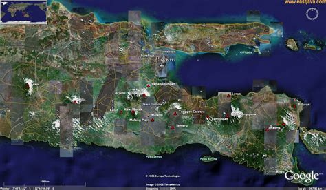 I'll bring a visit to borobodur, prambanan, mount bromo. Surabaya & Java Island Satellite Maps