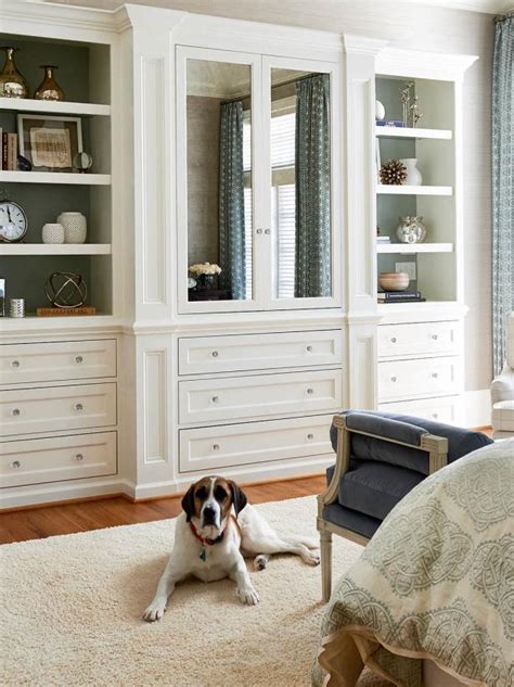 Bedroom cabinetry may be store bought and freestanding or custom made and built in. Built-In White Cabinetry Adds Storage and Style | HGTV