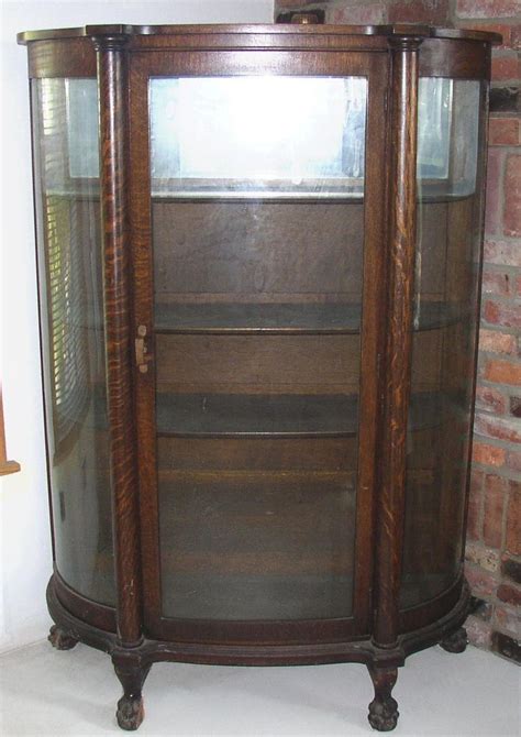 Antique China Cabinet With Curved Glass Door 2021 In 2020 Antique