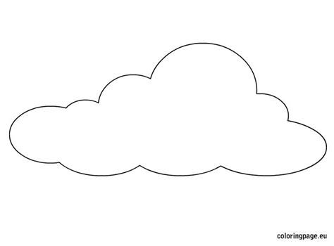 A popular use for these printable cloud cutouts is printing them to create a shape for kids to glue fluffy white. Cloud template - Coloring Page
