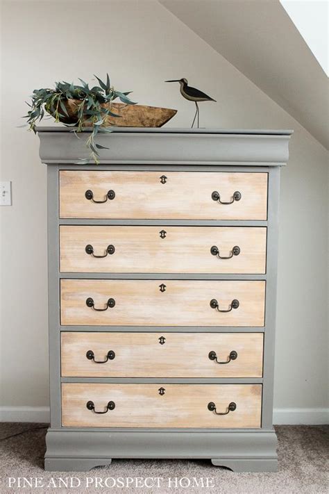 Painted Dresser With Raw Wood Drawers Pine And Prospect Home