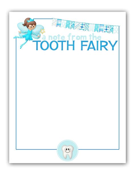 Tooth Fairy Letter Template Free Printable