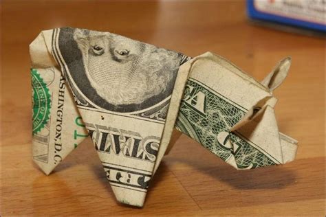 Оригами свинки Origami Pig Dollar Origami Origami Paper Art Money