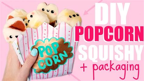 Diy Popcorn Squishy With Packaging Youtube