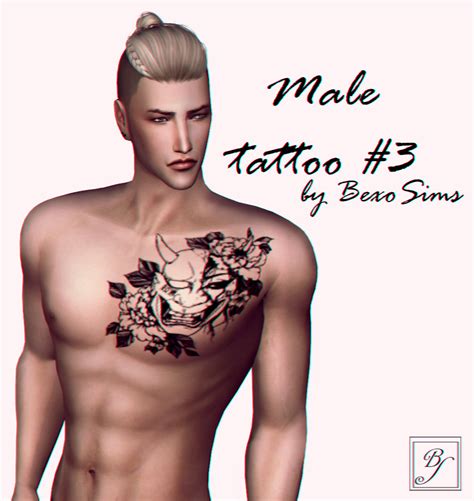 Quiet Little Place — Bexosims Ts4 Male Tattoo 3 By Bexosims