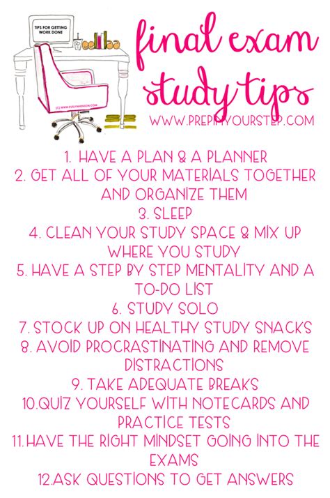Final Exam Study Tips Prep In Your Step Bloglovin