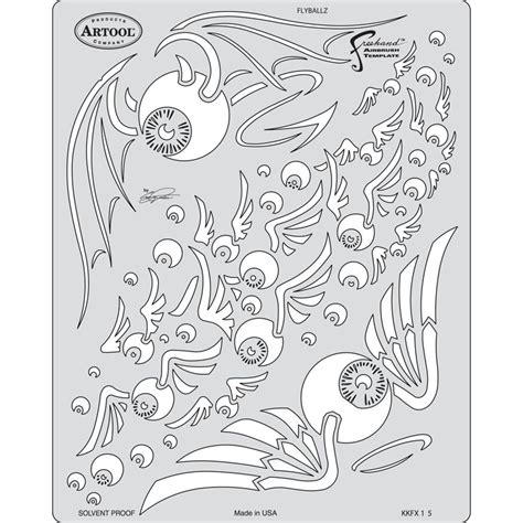 Artoolproducts Artool Freehand Airbrush Template Kkfx15 Fly Ballz