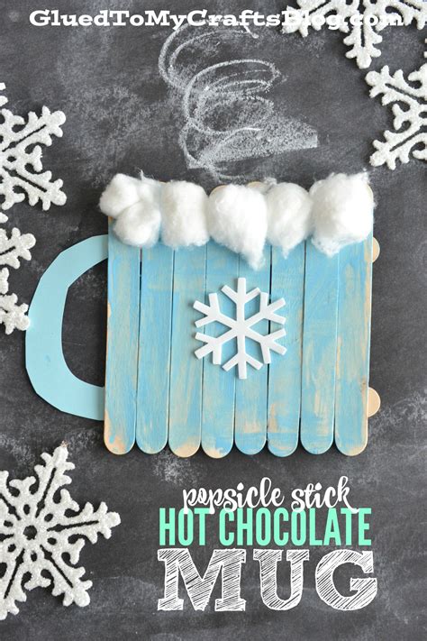 Popsicle Stick Hot Chocolate Mug Winter Crafts For Kids Preschool