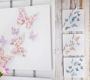 Ein hingucker sind die vielen schmetterlingsmotive. DIY Wanddekoration mit bunten Schmetterlingen | Schön bei ...